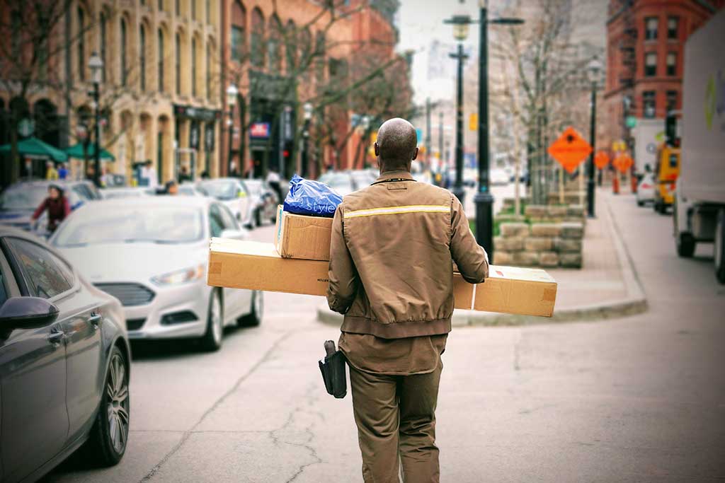Leaving your package near your wheelie bin
